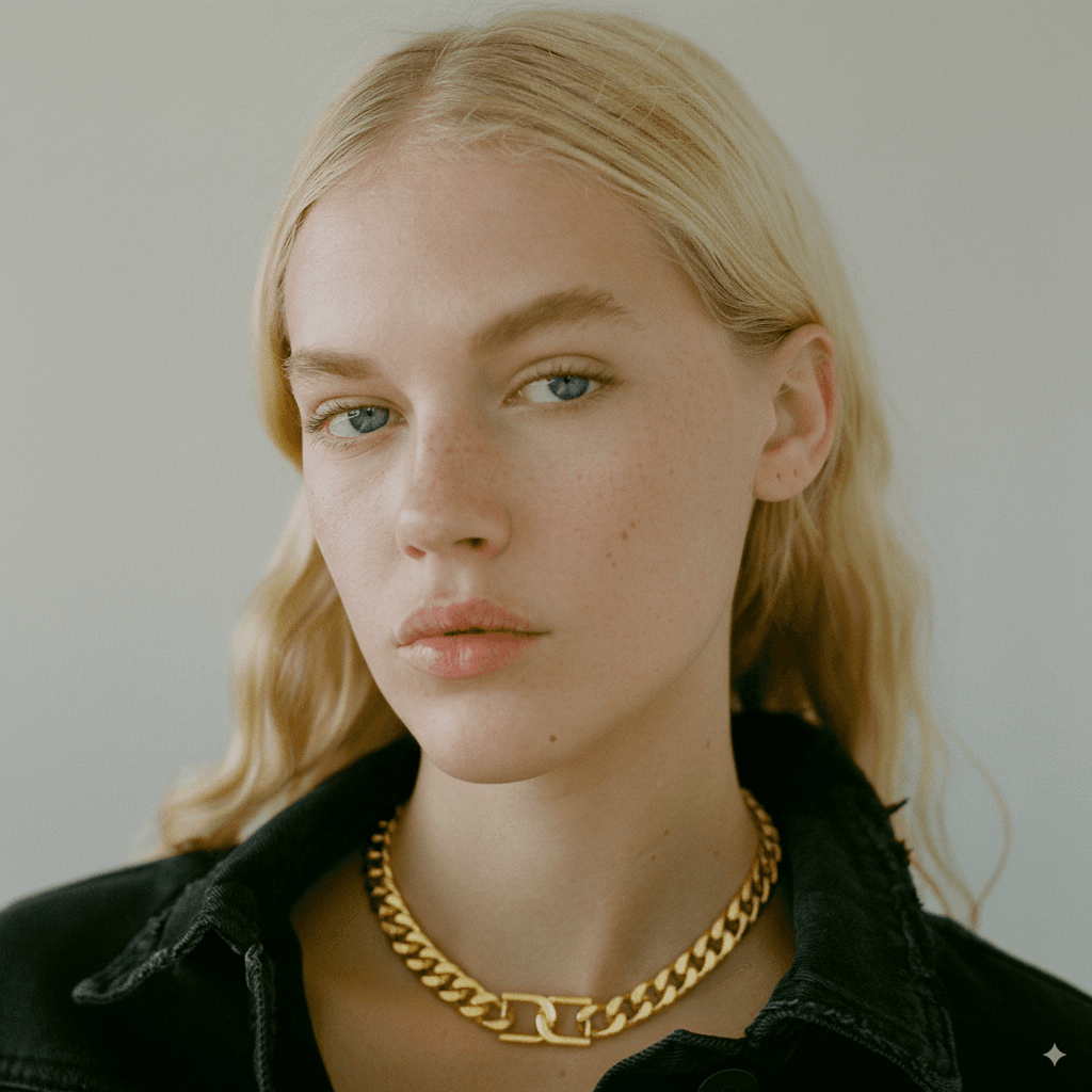 Gold Necklace with AI model